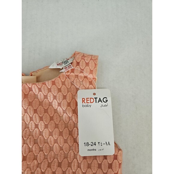 Redtag Baby Red Tag Apricot Embroidered A Line Dress 18-24 Month NWT Belt - Picture 5 of 11